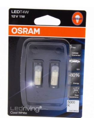 Žarnica Osram LED 3850CW-02B 12V 1W Cool White 6000K Ba9s T4W